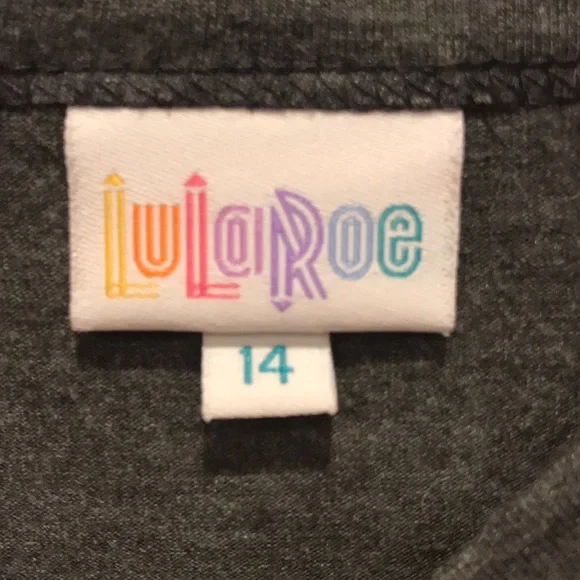 LuLaRoe Sloan Baseball Tee size 14 - Picture 3 of 4